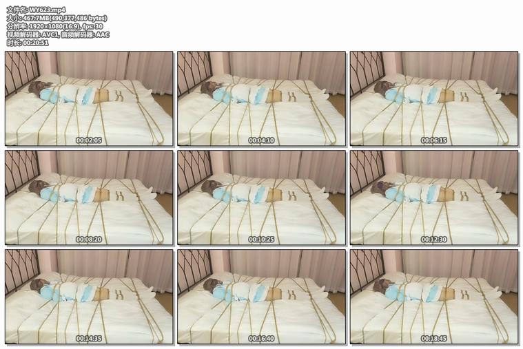 [网友原创] 【伪娘诺诺】被封印在床上的小女仆 捆绑固定在床上